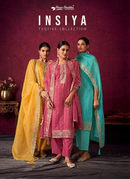 Insiya By Shree Shalika Organza Embroidery Designer Salwar Kameez